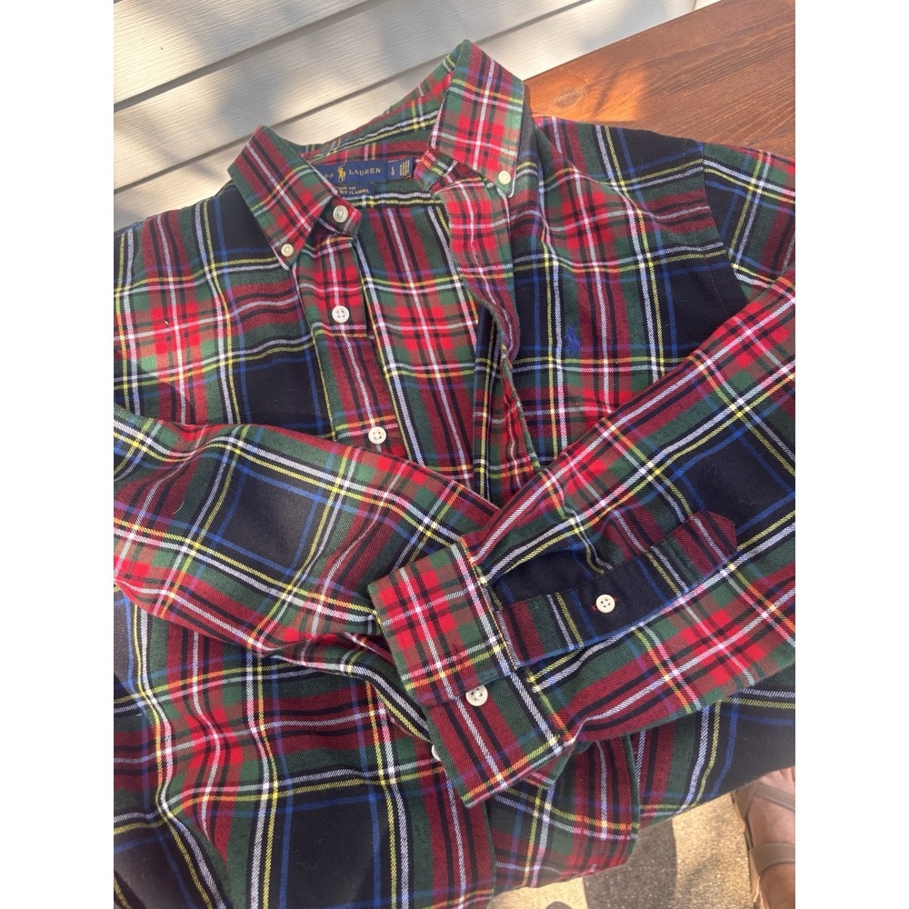 Polo Ralph Lauren Men's Lg Tartan Classic Fit Button Up Shirt Plaid Vintage Top